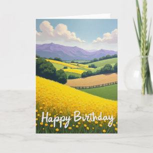 Sunny Meadow Birthday Card