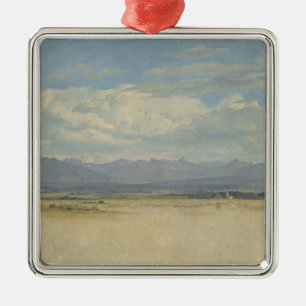 Sunny Mountainous Panorama, 1829 Metal Ornament