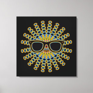Sunny Nerd Glasses + your backgr. & ideas Canvas Print
