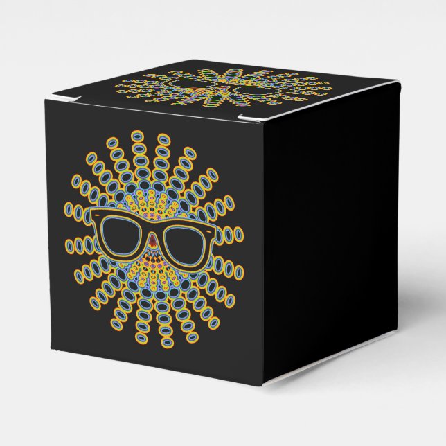 Sunny Nerd Glasses + your backgr. & ideas Favor Box (Front Side)