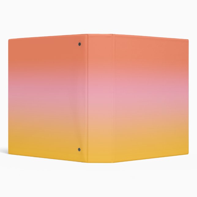 Sunny Ombre Gradient Peach Pink Binder (Background)