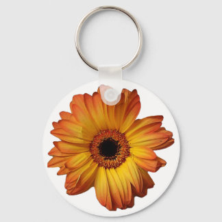Sunny Orange gerbera flower bloom Keychain