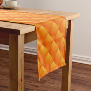 Sunny Orange Kaleidoscope   Colourful Table Runner