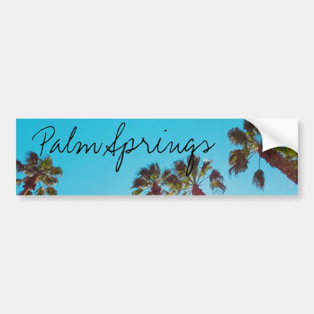 Sunny Palm Springs Bumper Sticker (Front)