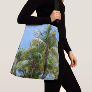 Sunny Palms Oasis #1 #tropical #wall #art Crossbody Bag