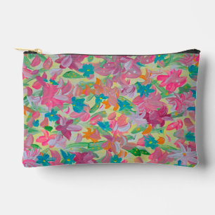 Sunny Pastel Floral Accessory Pouch