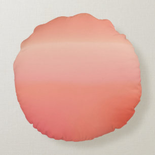 Sunny Peach AI art Round Pillow