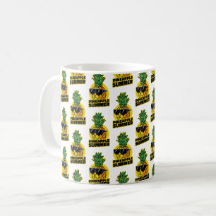 Sunny Pineapple: Summer Vibes with Sunglasses Coffee Mug
