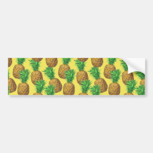 Sunny pineapples bumper sticker