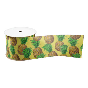 Sunny pineapples satin ribbon