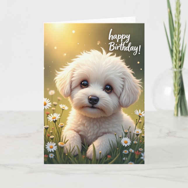 Sunny Puppy Birthday Card (Front)