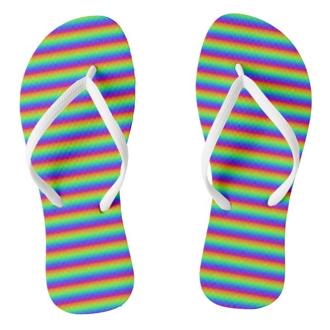 Sunny Rainbow Flip Flops (Footbed)