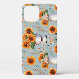Sunny Rustic Watercolor, Seamless Pattern. iPhone 12 Case