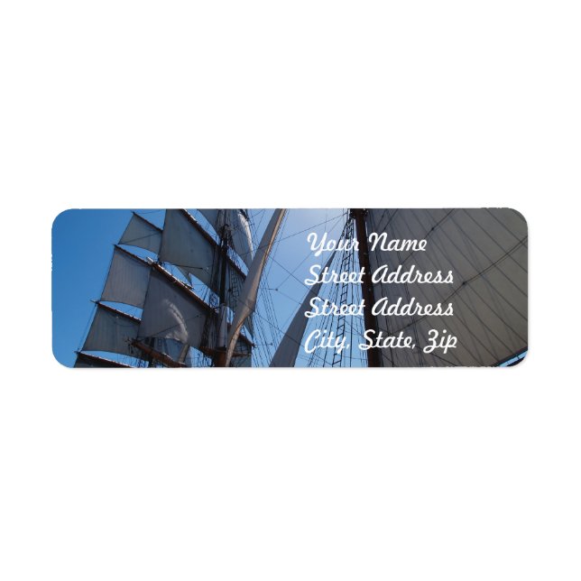 Sunny Sails Background Return Address Sticker (Front)