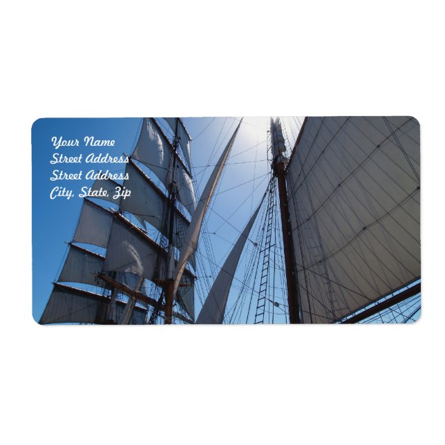 Sunny Sails Background Shipping Label (Front)