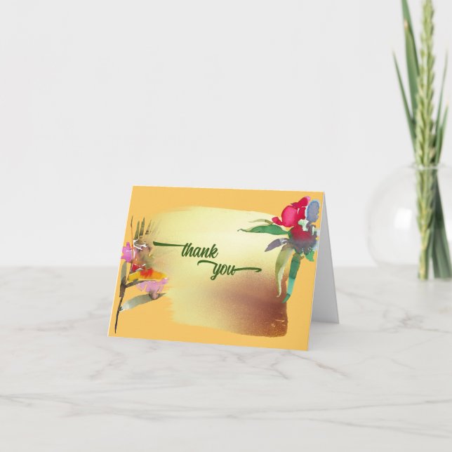 Sunny Samoan Tropical Thank You Notes (Front)