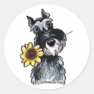 Sunny Schnauzer Classic Round Sticker