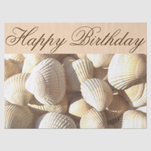 Sunny Sea Shells Collection Happy Birthday Tissue Tissue Paper