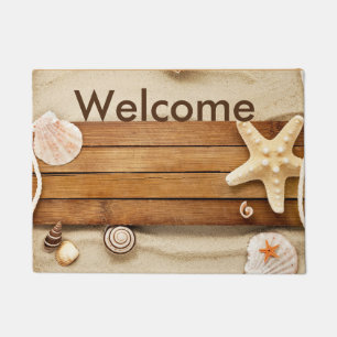 "Sunny Seashell" Beach Door Mat