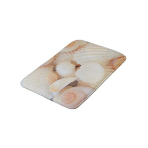 Sunny Seashells Bath Mat Summer Beach Exotic Shell