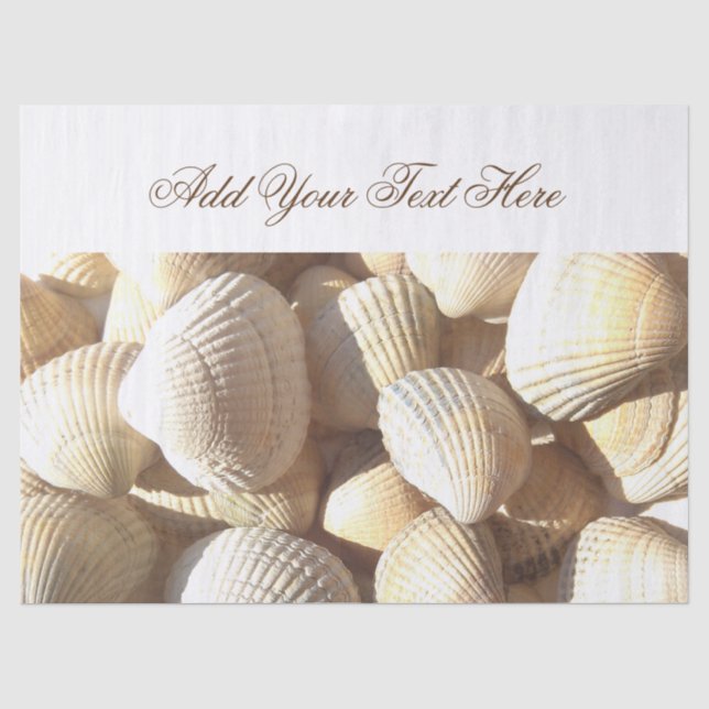 Sunny Seashells Collection, Summer Beach, Tissue Paper (Front)