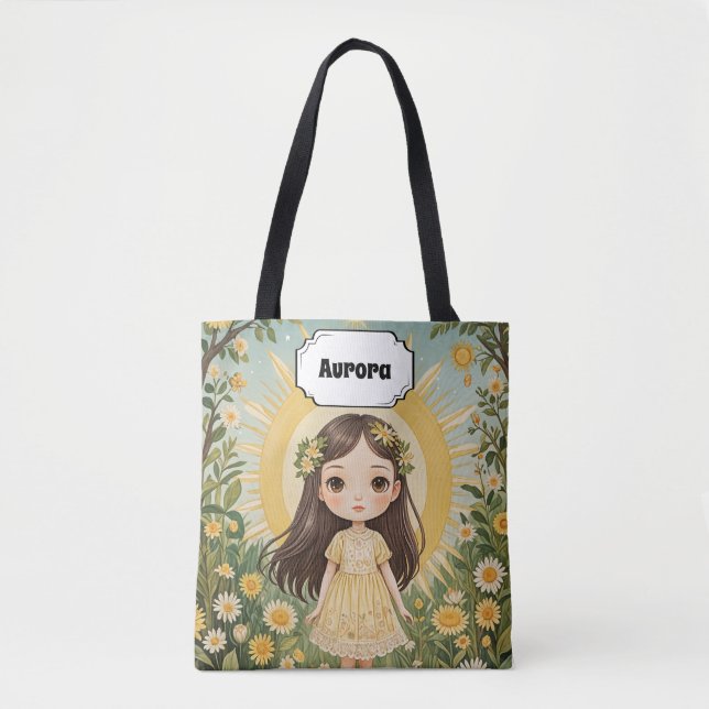 Sunny Serenade Personalized Tote Bag (Front)
