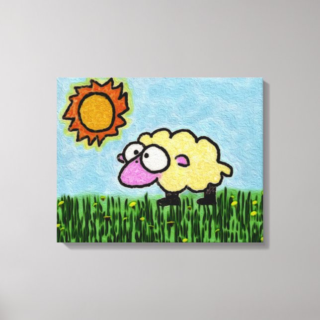 Sunny Sheep Canvas Print (Front)