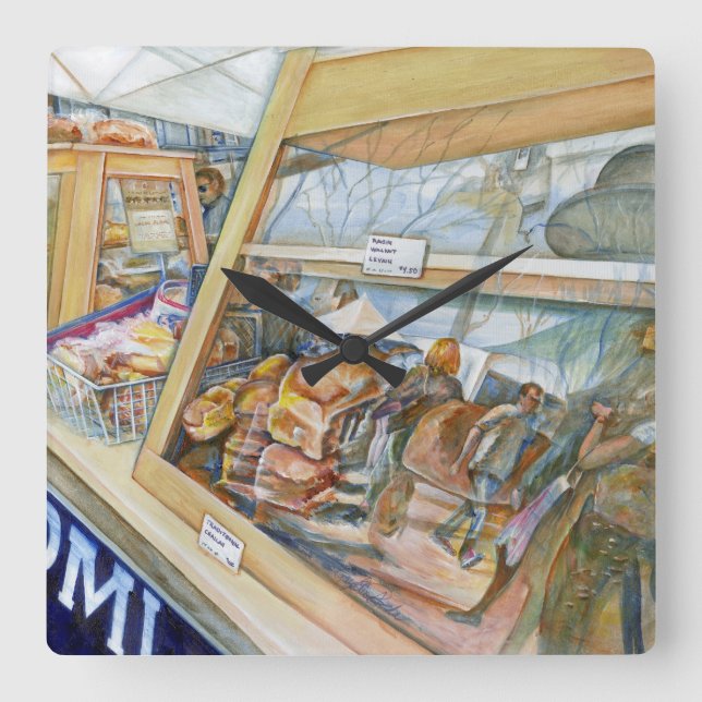 Sunny Side of Insanity Square Wall Clock (Front)