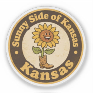 Sunny Side of Kansas_ Sunflower with Boots Artwork