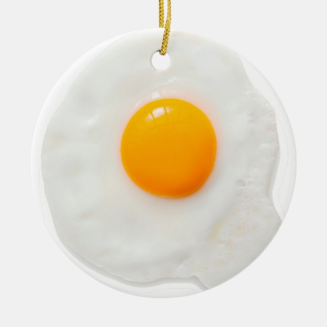 Sunny Side Up Ceramic Ornament (Front)