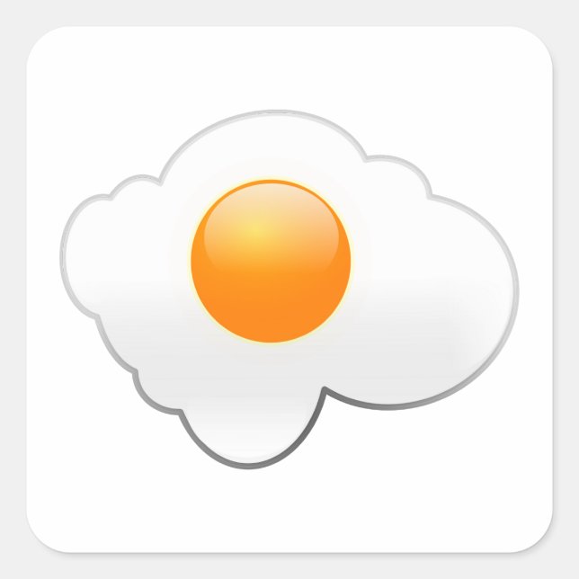 SUNNY-SIDE UP EGG 3 SQUARE STICKER (Front)