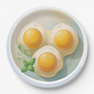 Sunny Side up Eggs Design  Paper Plate