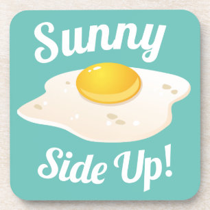 Sunny Side Up Fried Egg Bright Breakfast Coaster