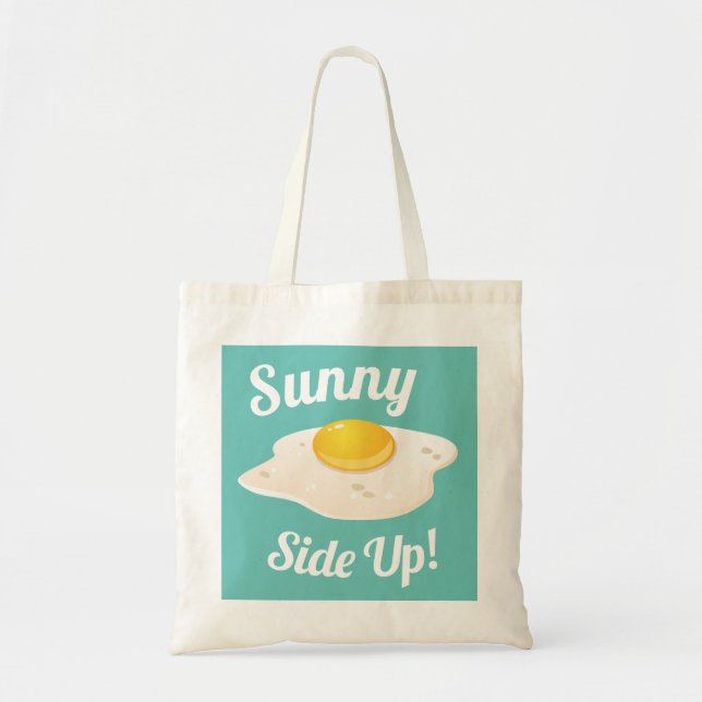 Sunny Side Up Fried Egg Bright Breakfast Tote Bag (Front)