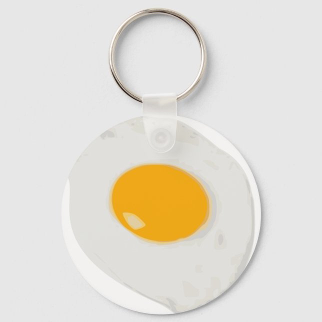 Sunny Side Up Fried Egg Keychain (Front)