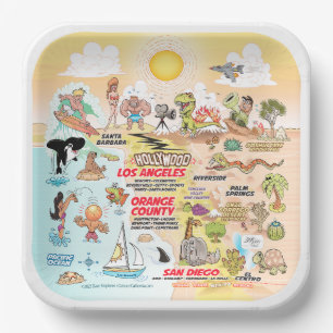 Sunny SoCal Paper Plates