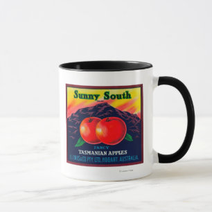 Sunny South Apple LabelHobart, Australia Mug