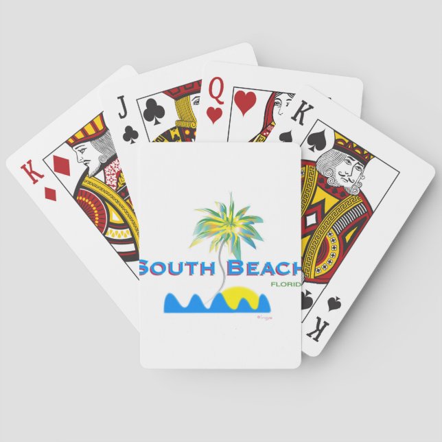 Sunny South Beach, Florida Playing Cards (Back)