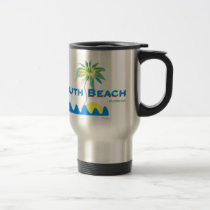 Sunny South Beach, Florida Travel Mug