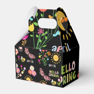 Sunny Spring Blooms Floral Design with Buzzing Bee Favor Box