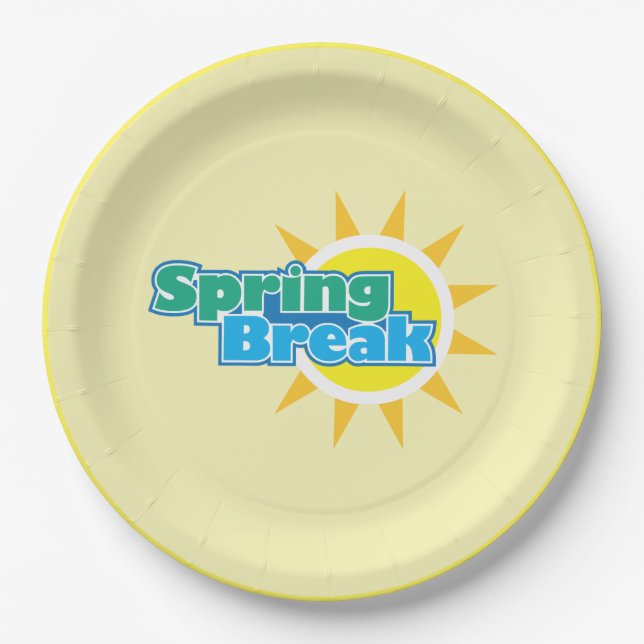 Sunny Spring Break- Paper Plate (Front)