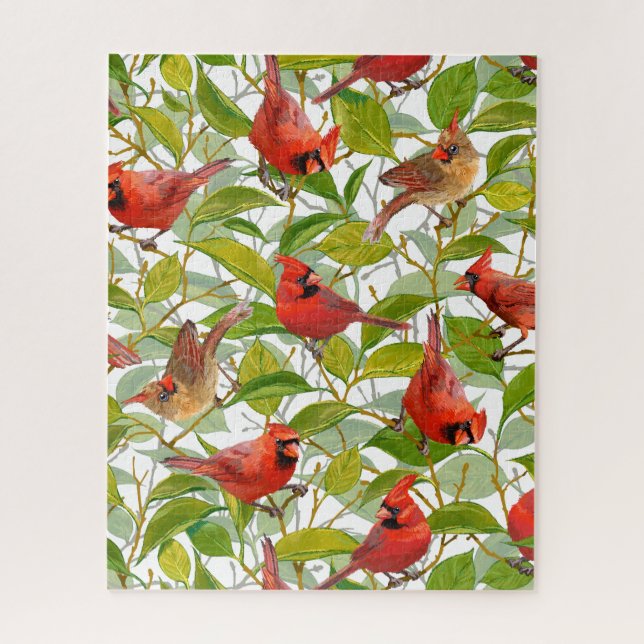 Sunny Spring Cardinals Puzzle (Vertical)