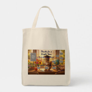 Sunny Squirrel End of Year Teacher Appreciation Tote Bag