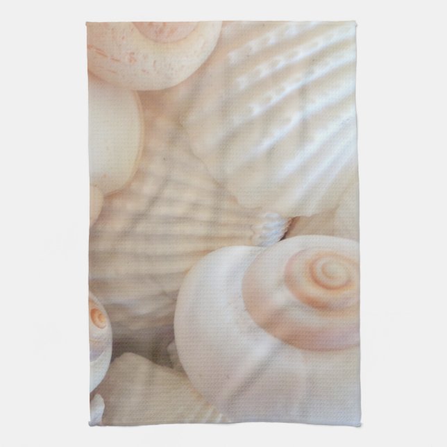 Sunny Summer Seashells Collection Kitchen Towel (Vertical)