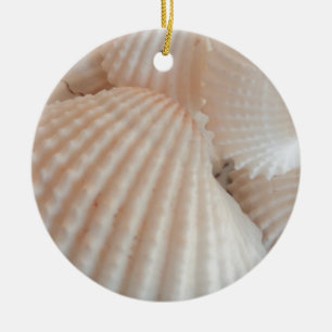 Sunny Summer Seashells. Romantic, Exotic Tropical Ceramic Ornament