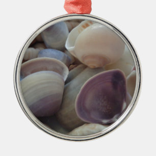 Sunny Summer Seashells, Sea Shell Beach Ocean Metal Ornament