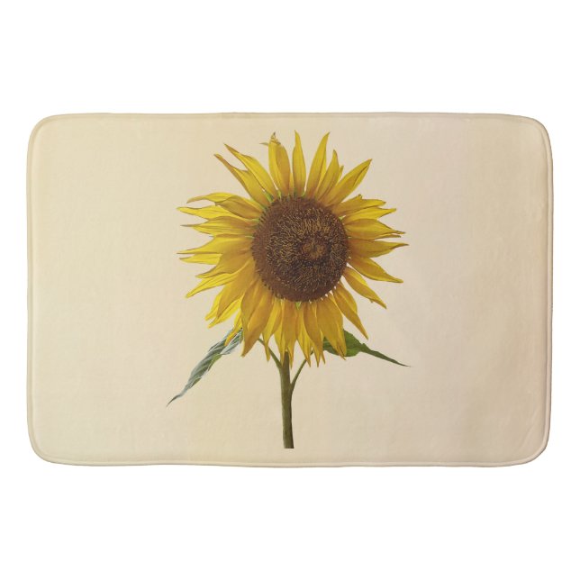 Sunny Sunflower Bath Mat (Front)