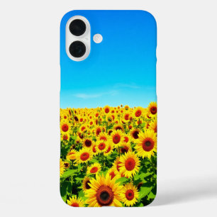 Sunny Sunflower Field iPhone 16 Plus Case