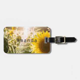 Sunny Sunflower Field Luggage Tag