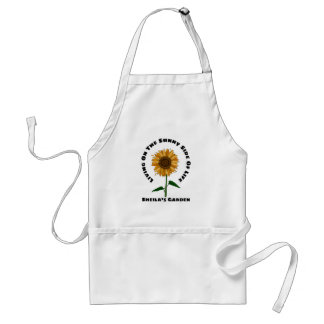 Sunny Sunflower Personalize Name Gardening Lovers Standard Apron